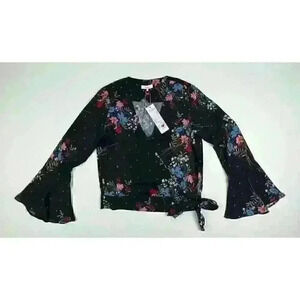 NEW! Parker Women's XS Floral V-Neck Bell-Sleeve Blouse NWT $245
